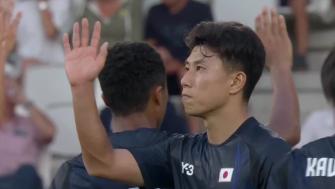 2024年07月25日 奥运男足-日本5-0十人巴拉圭取开门红 三户舜介双响比埃拉直红